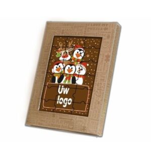 Kerstpuzzel met logo