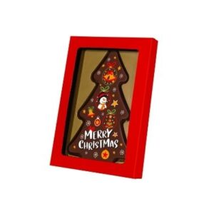 Chocolade kerstboomkaart