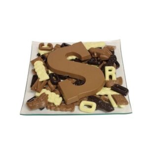 Sinterklaas chocolade schaal met chocoladeletter